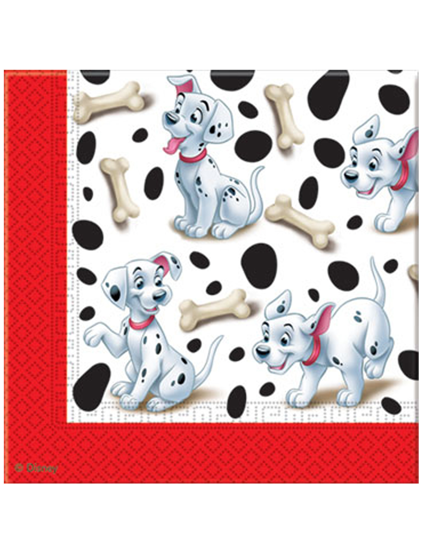 20 Serviettes en papier 101 Dalmatiens 33 x 33 cm