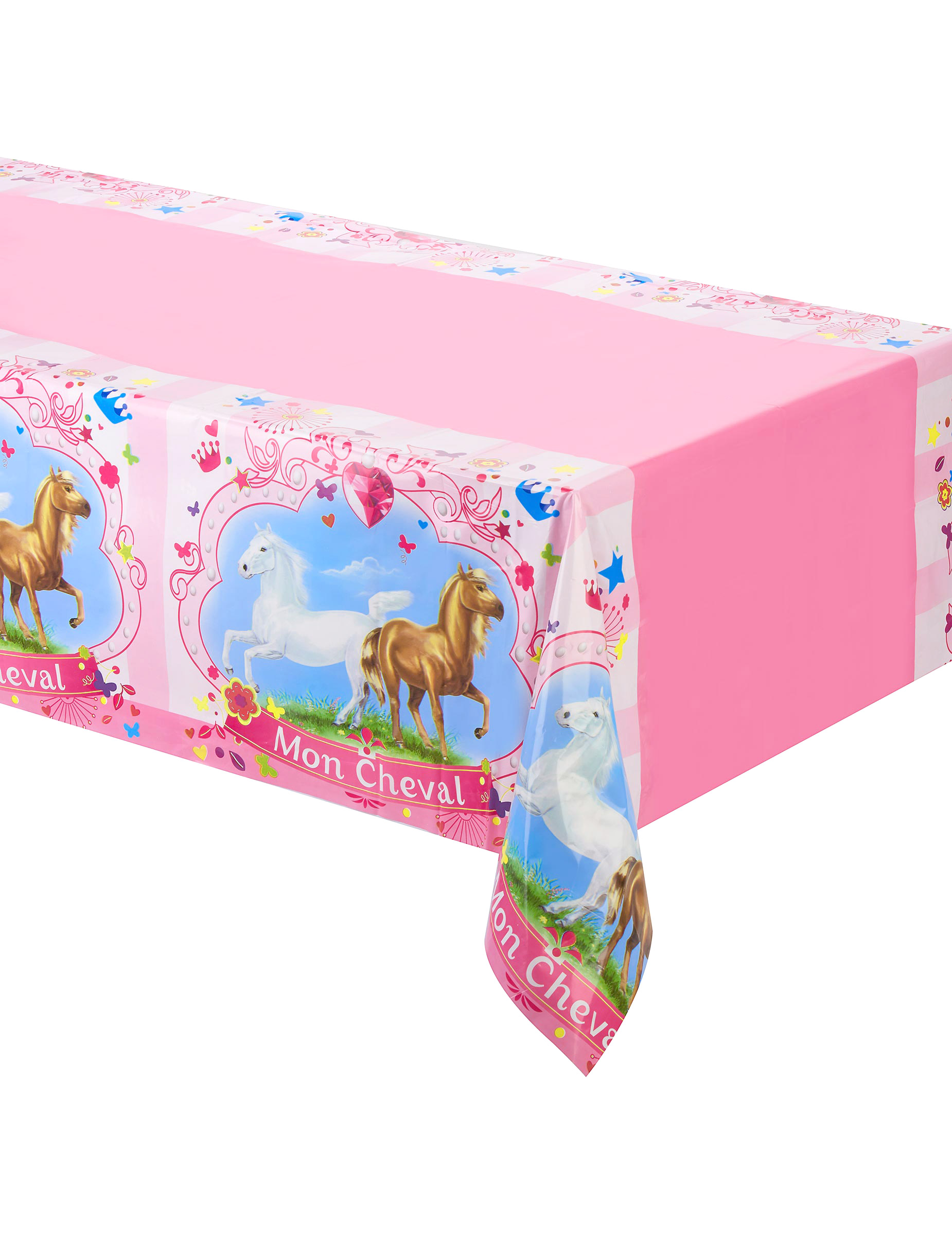 Nappe en plastique mon cheval 130 x 180 cm