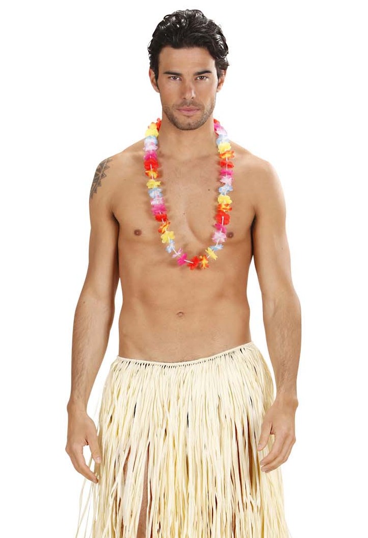 Collier fleurs assorties Hawaï
