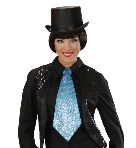 Cravate bleue àpaillettes adulte