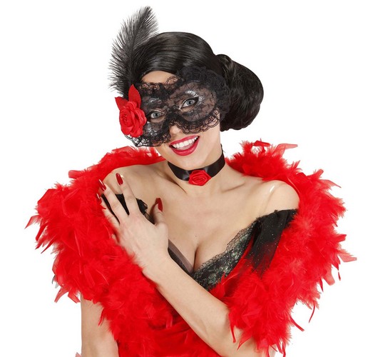 Loup noir dentelle adulte