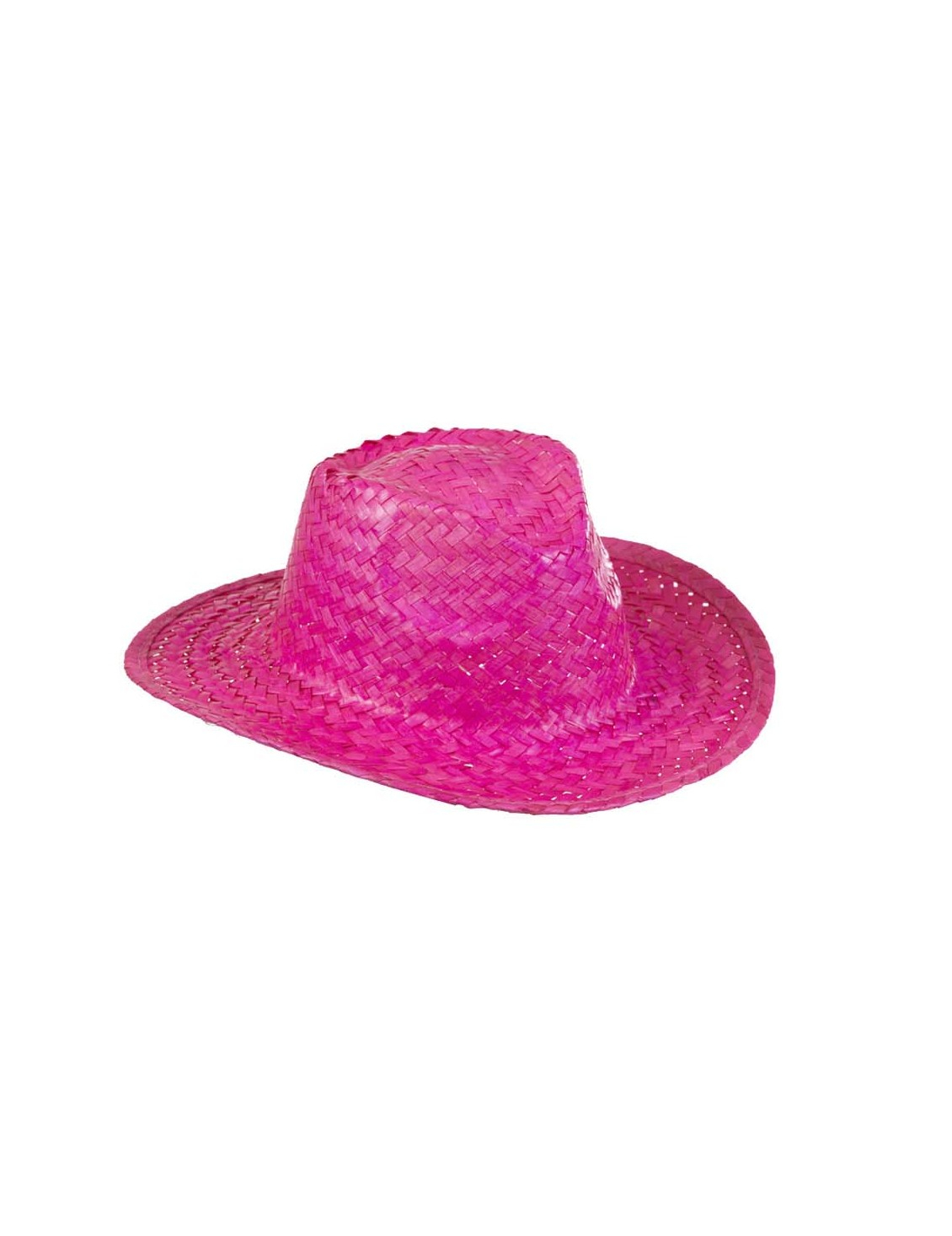 Chapeau cowboy rose en paille adulte