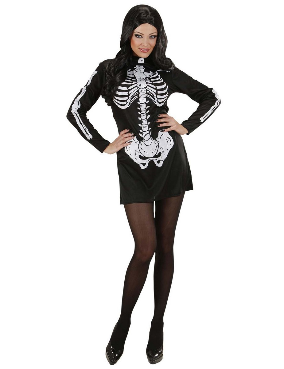 Déguisement robe squelette femme Halloween