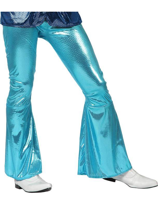 Pantalon disco homme bleu