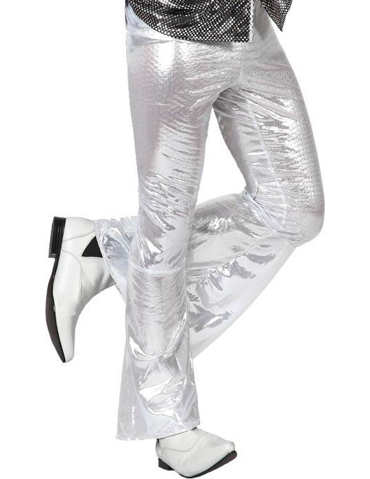 Pantalon disco argent homme