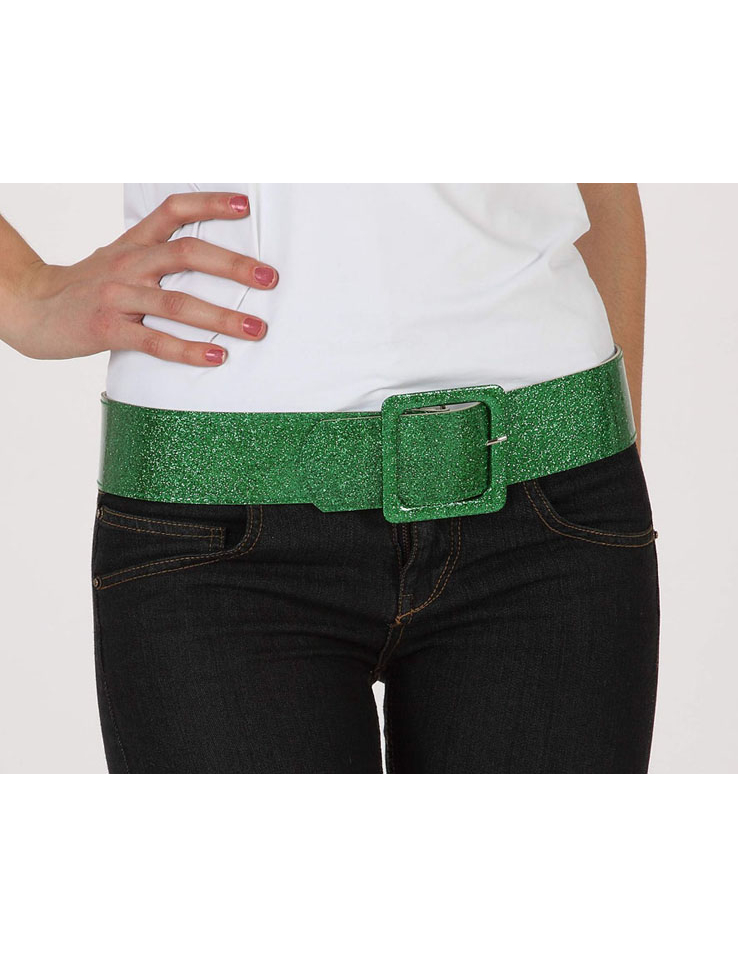 Ceinture brillante verte femme