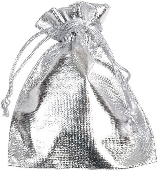 Sachet tissu brillant Argent