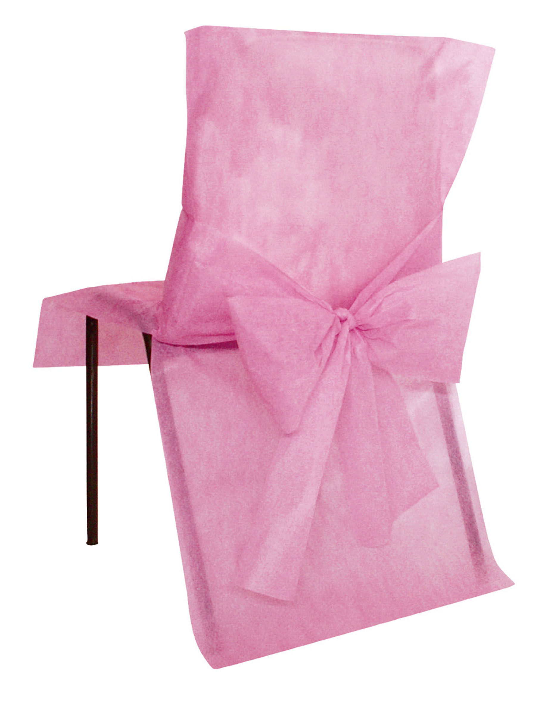 10 housses de chaise premium rose 50 x 95 cm avec n ud intissé