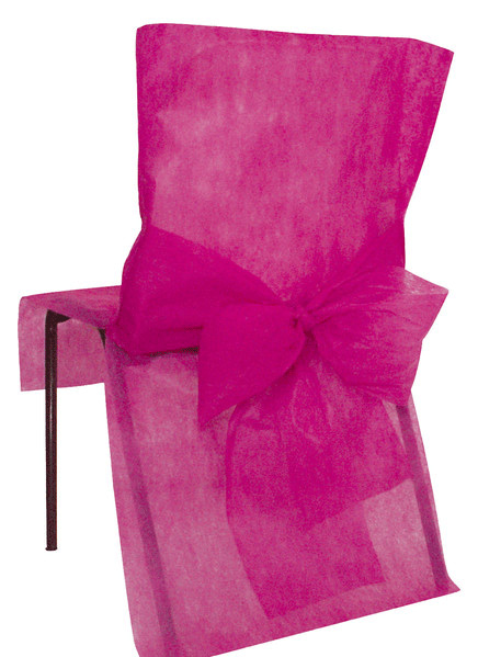 10 Housses de chaise Premium fuchsia 50 x 95 cm
