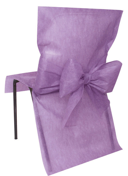 10 Housses de chaise Premium parme 50 x 95 cm