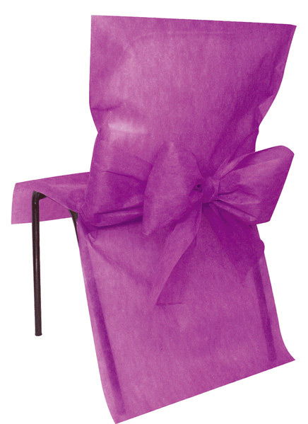 10 Housses de chaise Premium prune 50 x 95 cm