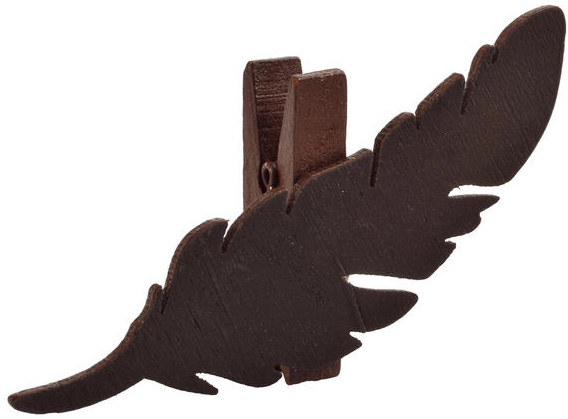 Marque-place plume Chocolat