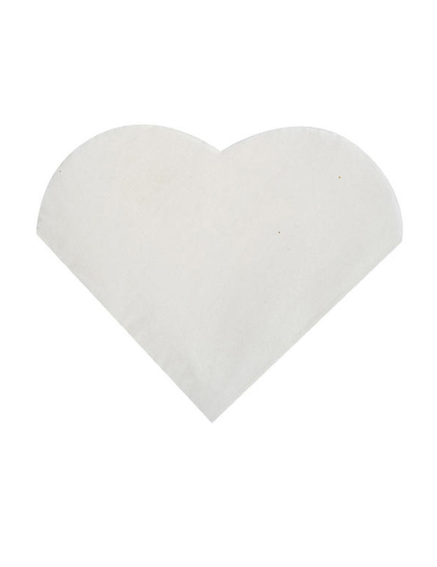 20 Petites Serviettes en papier Blanc coeur 18 x 21 cm