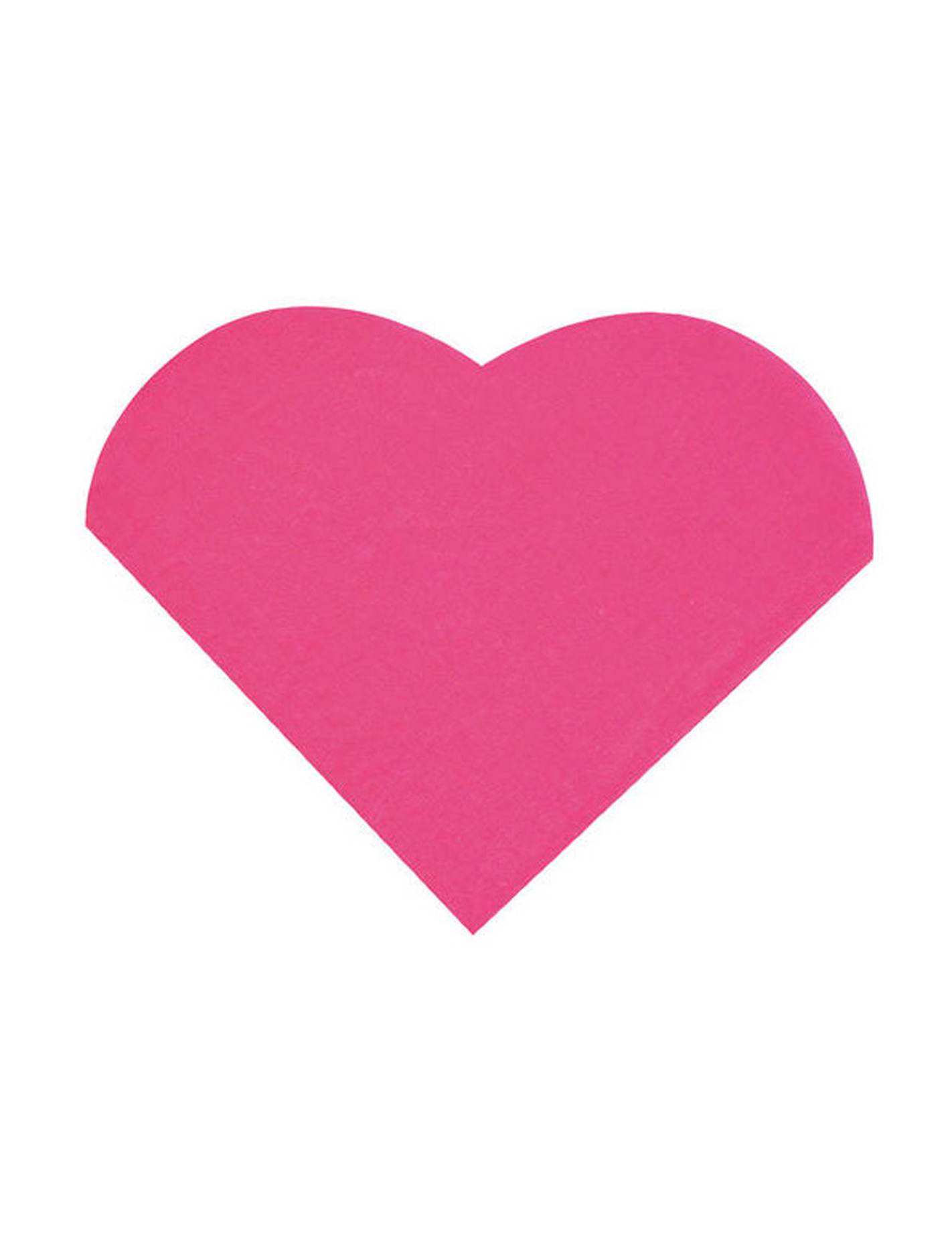 20 Petites Serviettes en papier Fuchsia coeur 18 x 21 cm