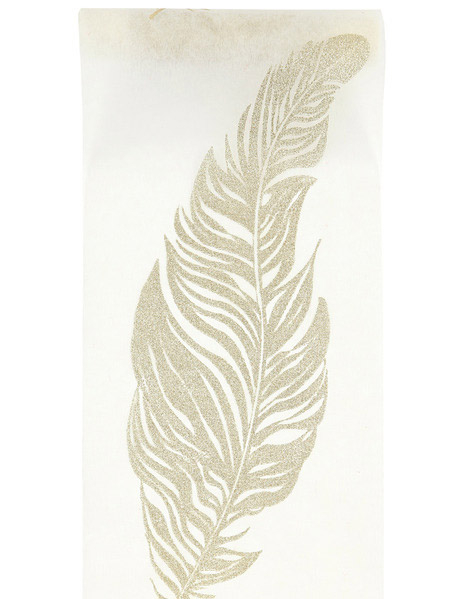 Chemin de table plume Ivoire