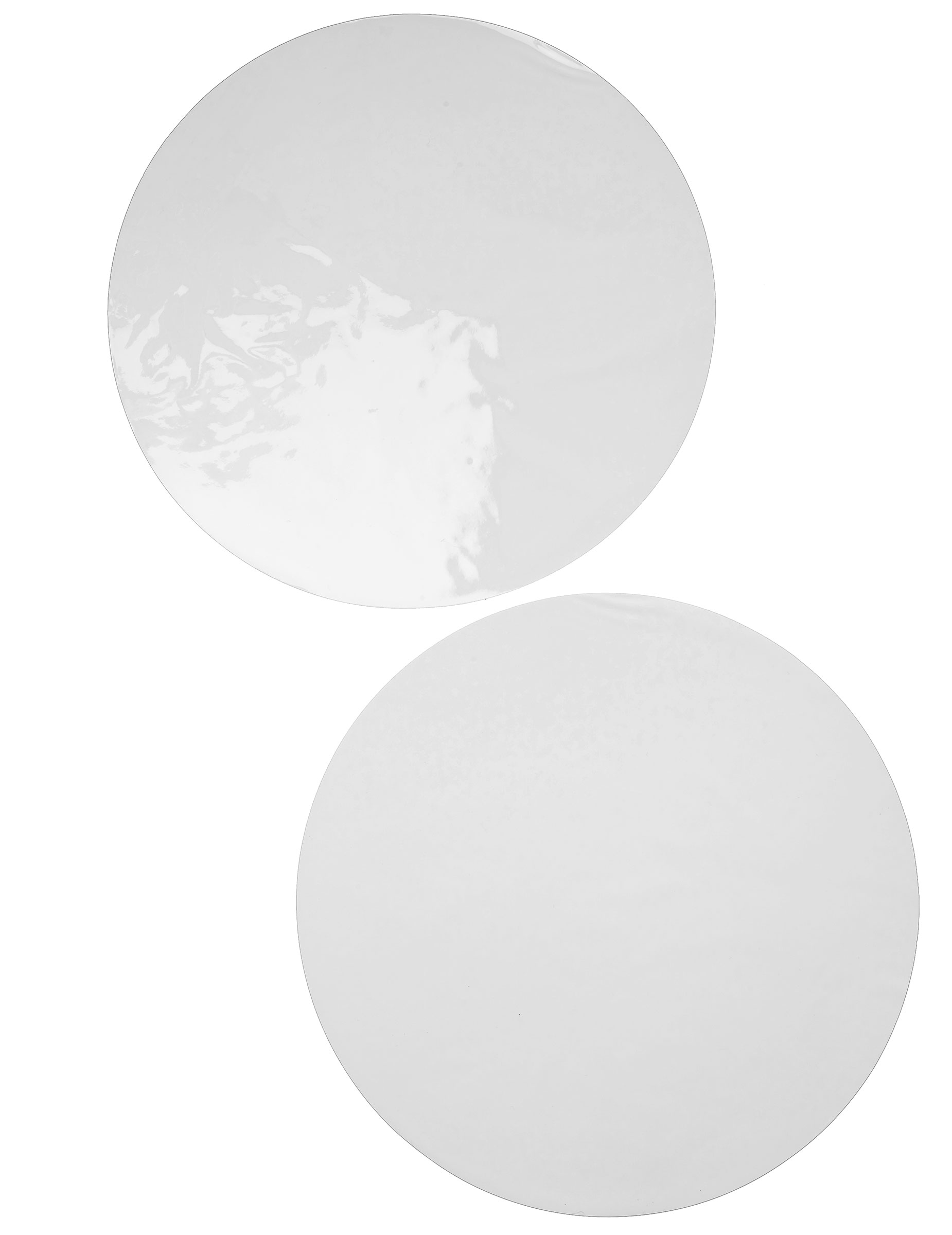 6 Sets de table rond Blanc