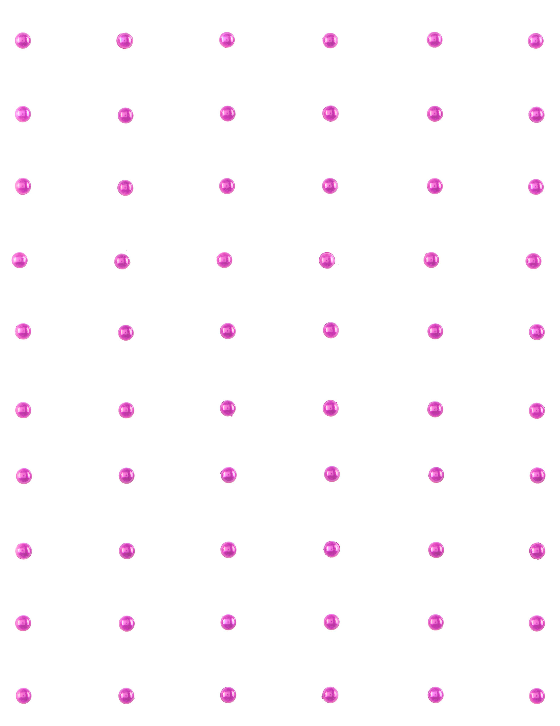 60 Perles autocollante Fuchsia