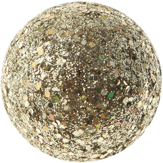  12 Boules pailletée Or