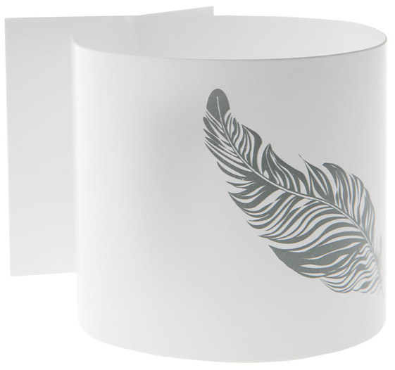 6 Ronds de serviette plume blanc