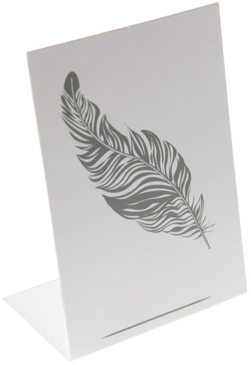 Marque place plume blanc