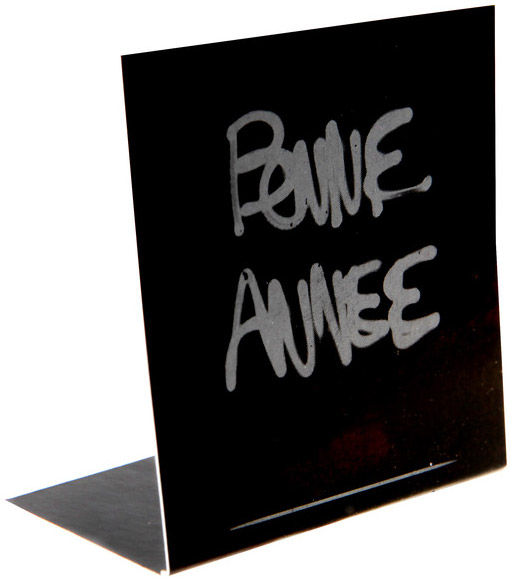 Lot de 10 marque-places Bonne Anneée Noir