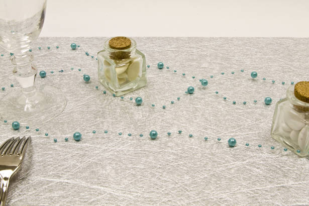 Guirlande de perles turquoise 2,5 cm