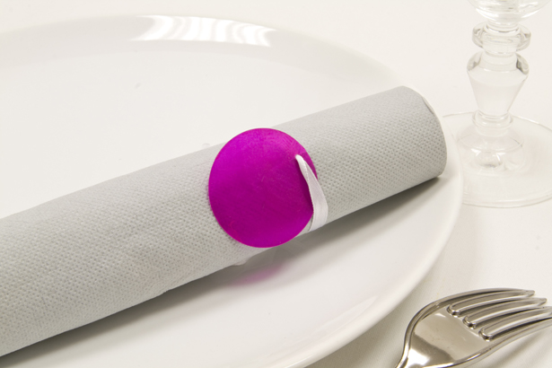6 disques aspect nacré fuchsia