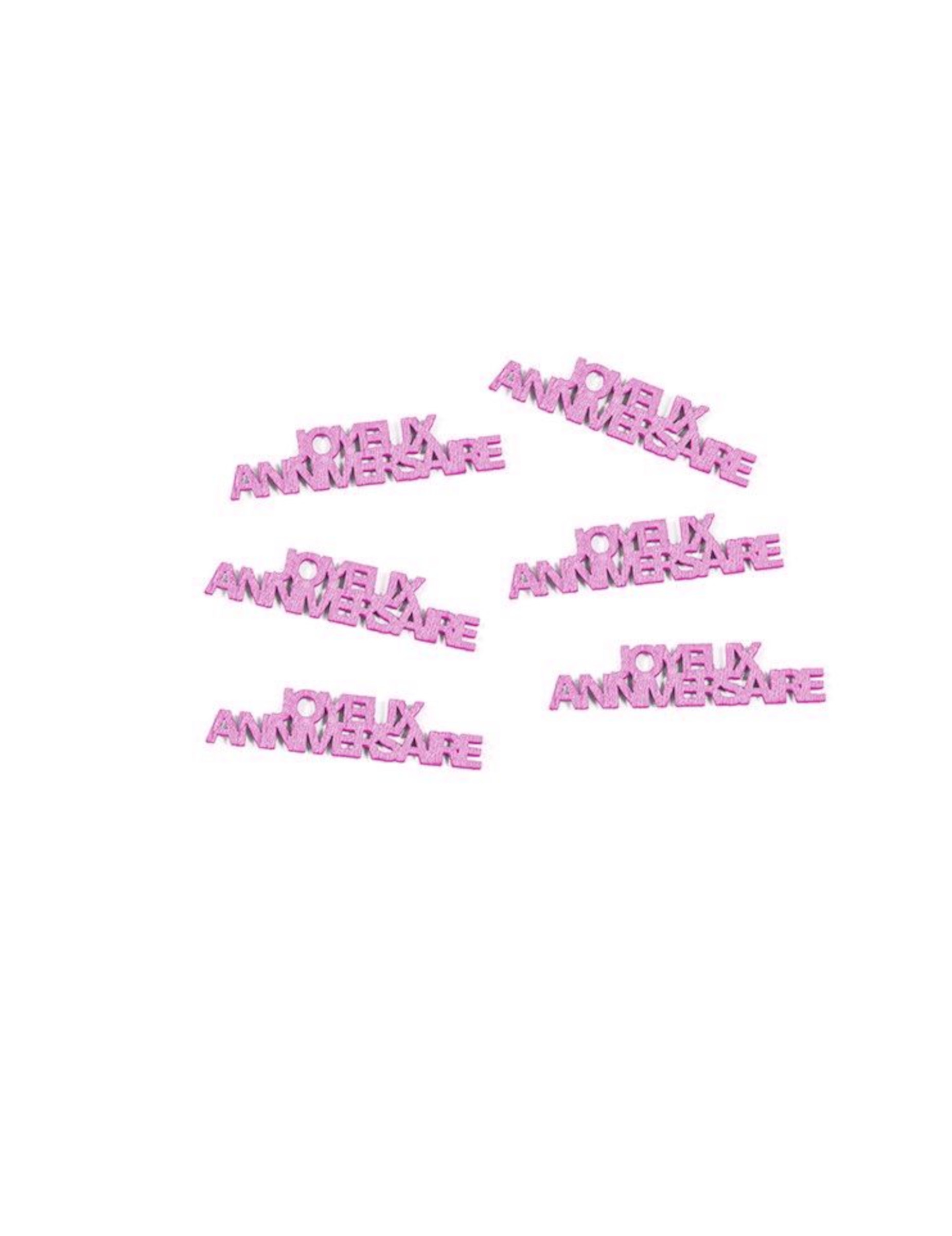 Confettis de table Joyeux anniversaire fuchsia 15 g