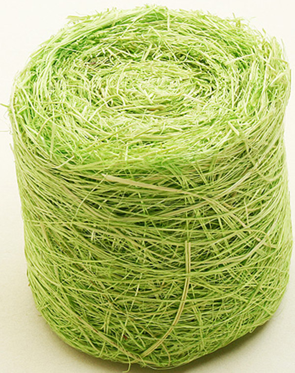 Ruban abaca vert 5 m x 7 cm