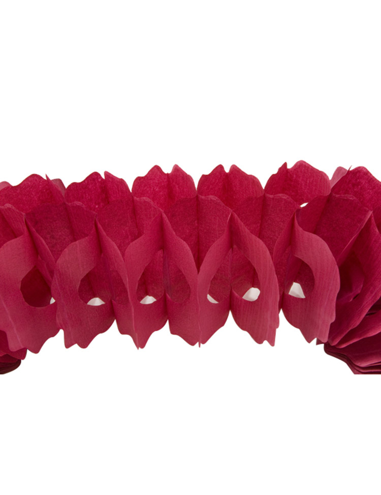 Guirlande papier bordeaux 15 cm x 4 m