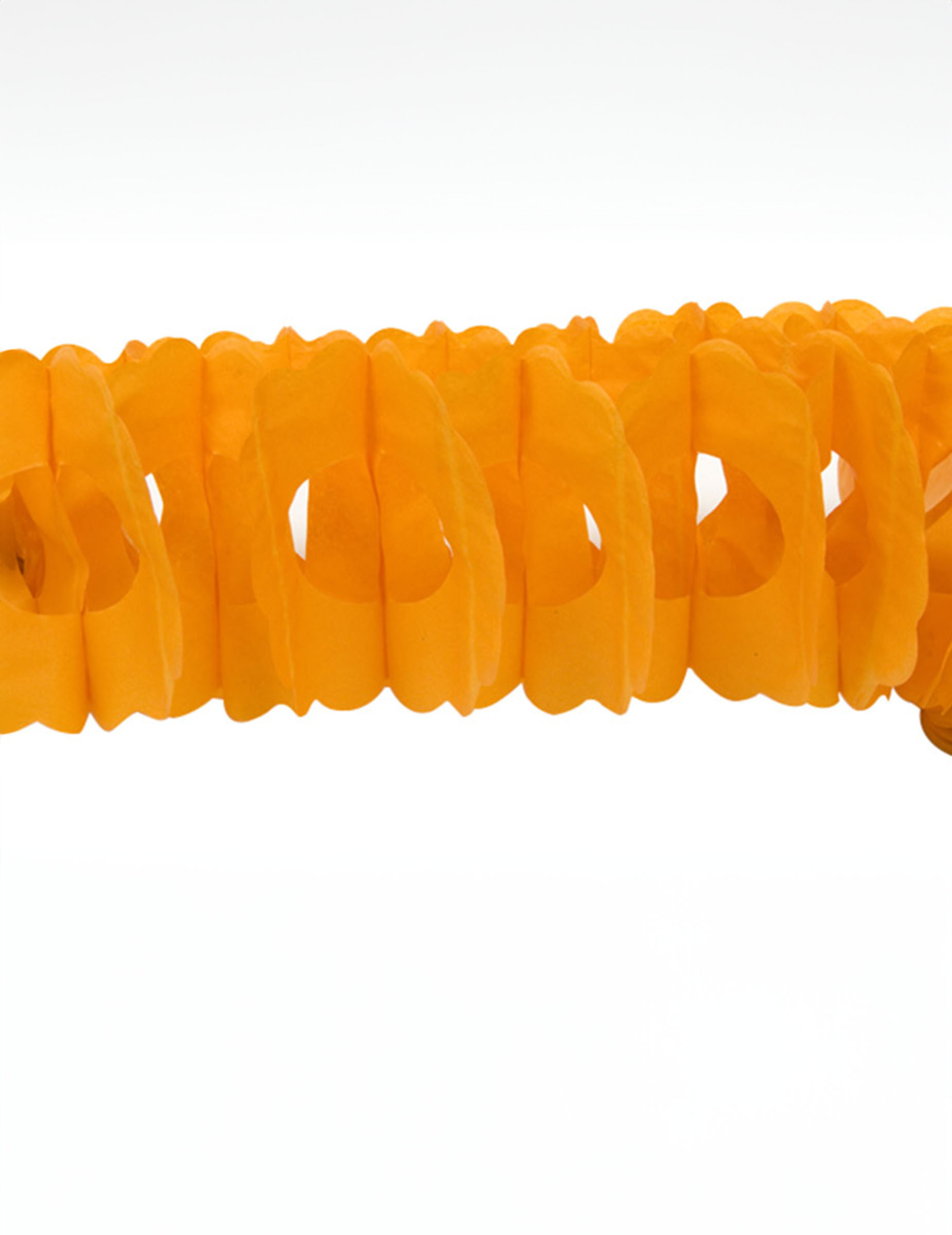 Guirlande papier orange 15cm x 4m pour décoration de fête