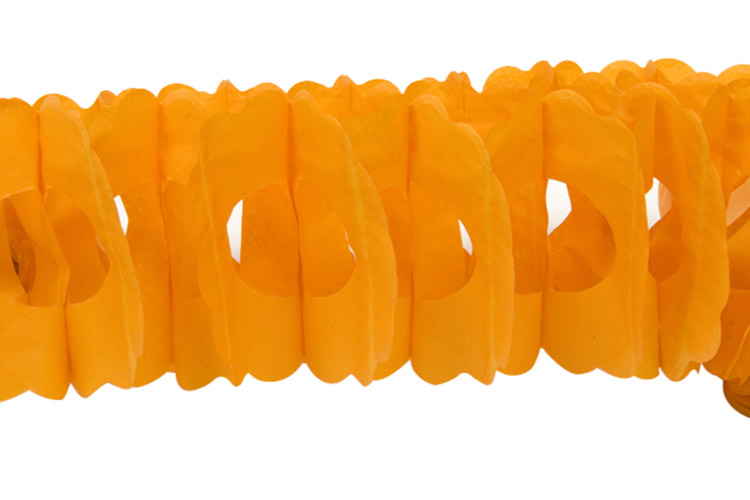 Guirlande papier orange 15cm x 4m
