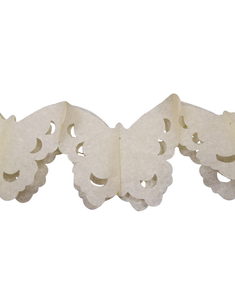 Guirlande papier papillons ivoire 4 m