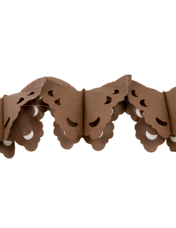 Guirlande papier Papillons marron 4 m