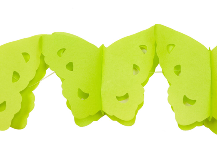 Guirlande papier papillons menthe 4 m