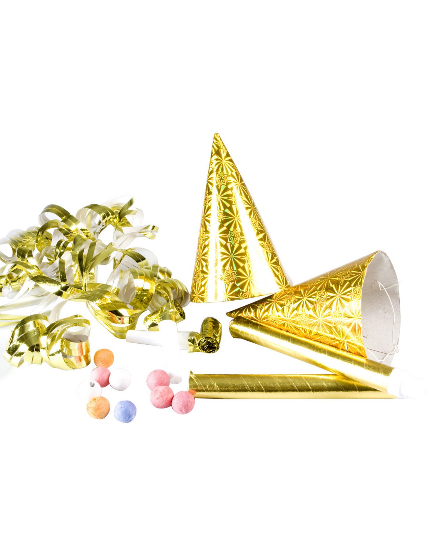 Kit cotillons luxe argent/or 10 personnes