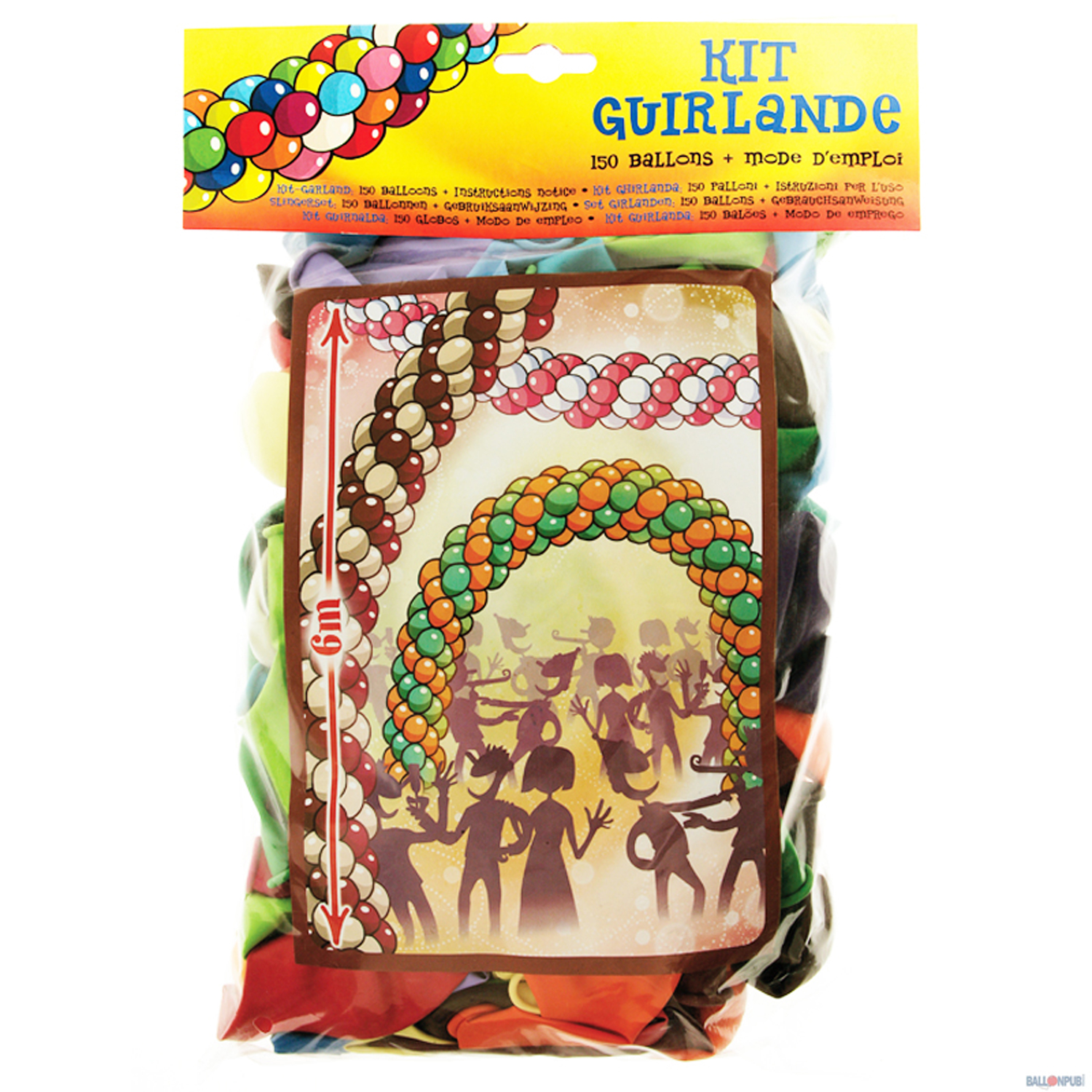 Guirlande de 150 ballons à réaliser 25 cm