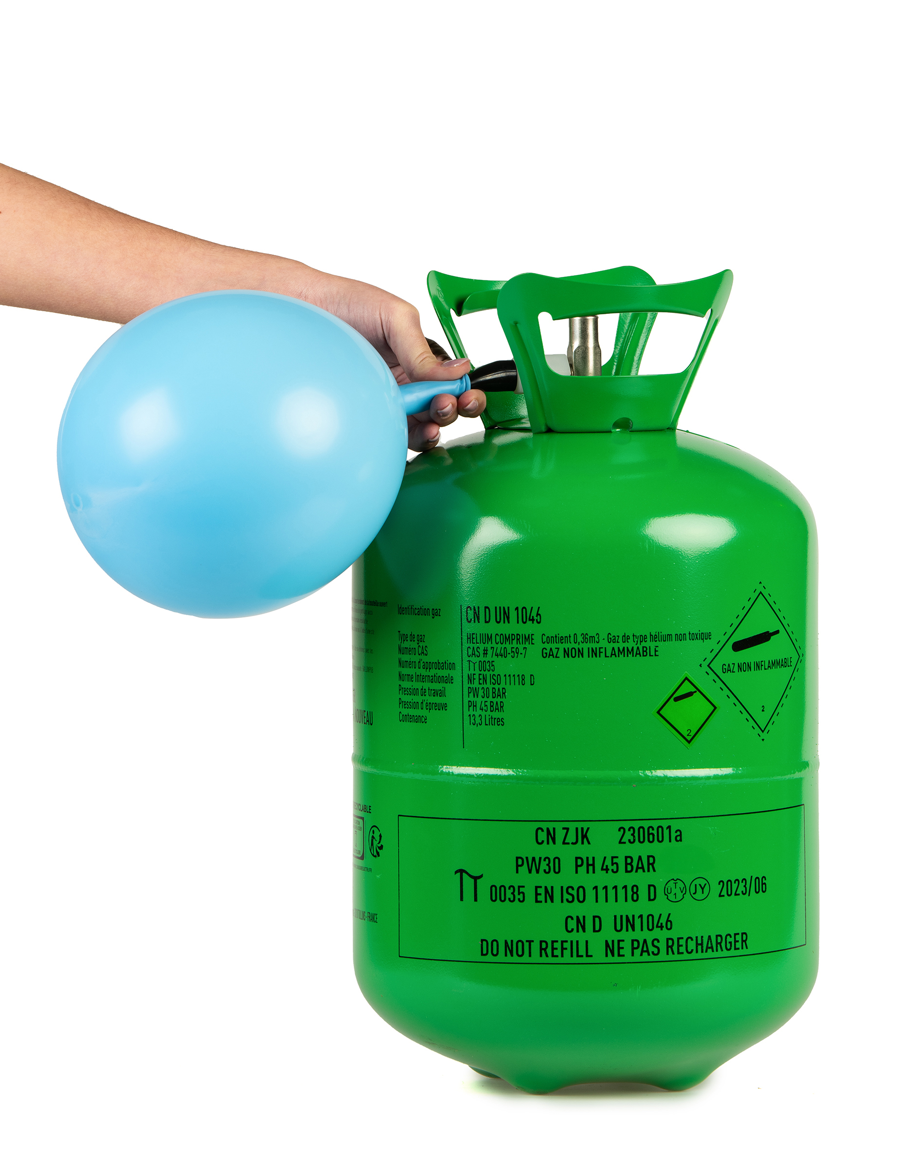 Grande bouteille d'hélium jusqu'à 50 ballons