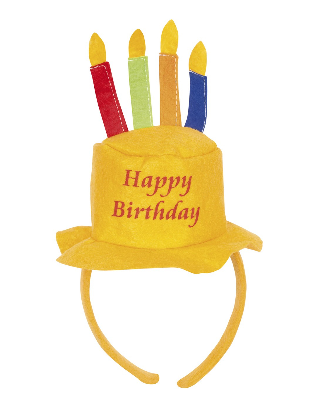 Mini chapeau Joyeux Anniversaire jaune adulte