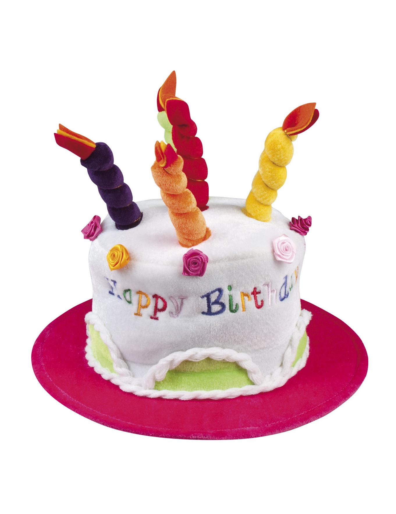 Chapeau Happy birthday rose adulte