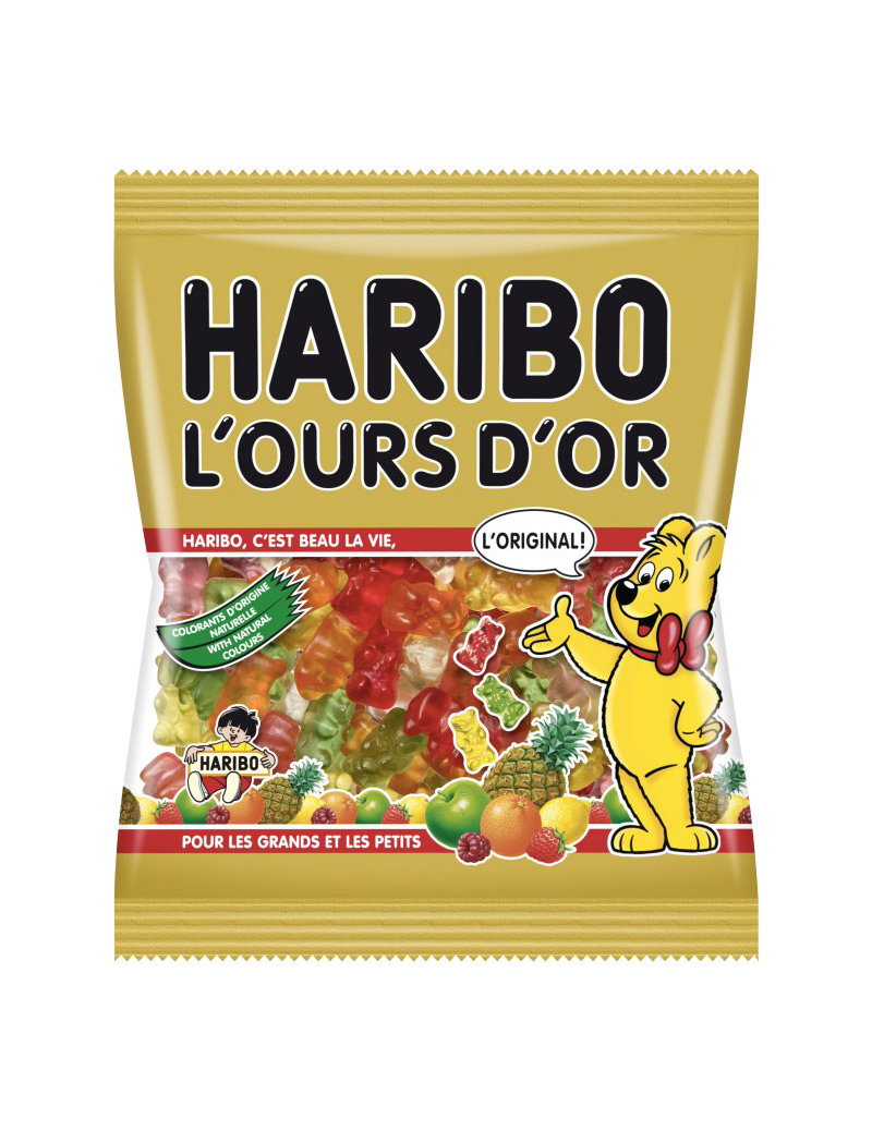 Sachet Bonbons Haribo L'ours d'Or 120 g.