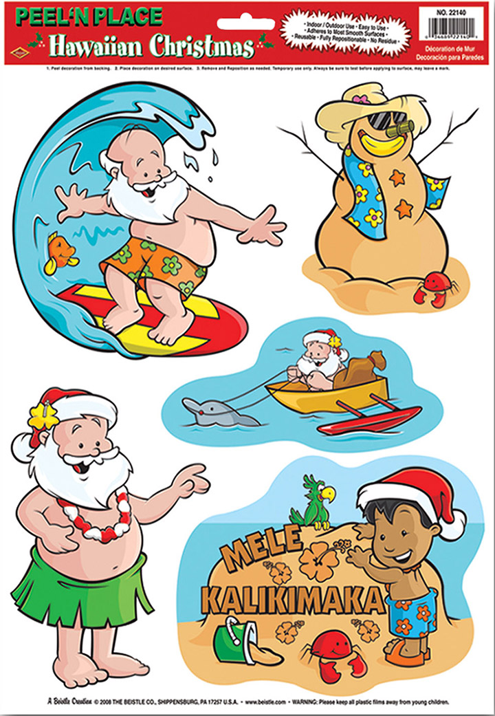 Stickers Noël à Hawaï