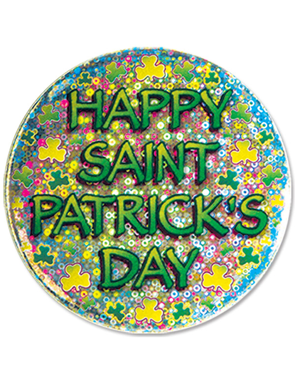 Badge avec épingle Happy Saint-Patrick's Day