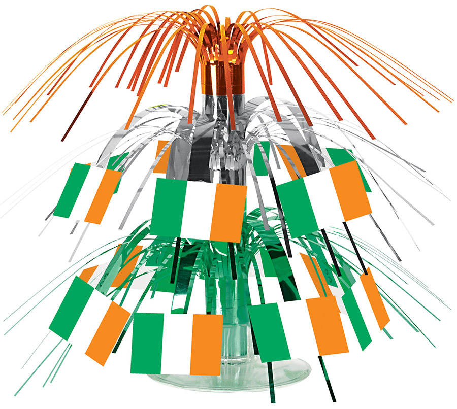 Centre de table drapeau de l'Irlande 19 cm