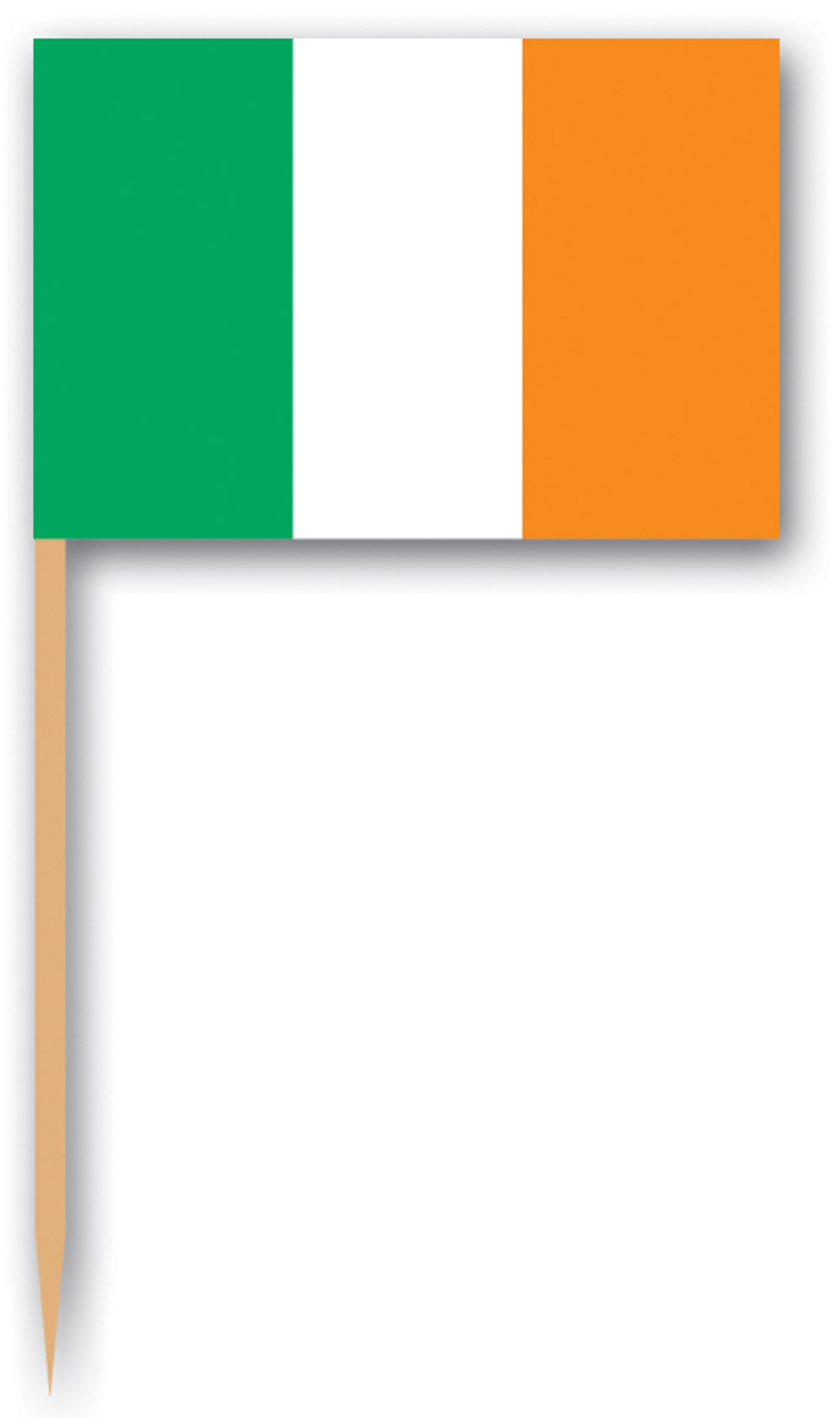 12 Pics en bois drapeau Irlande 6,35 cm