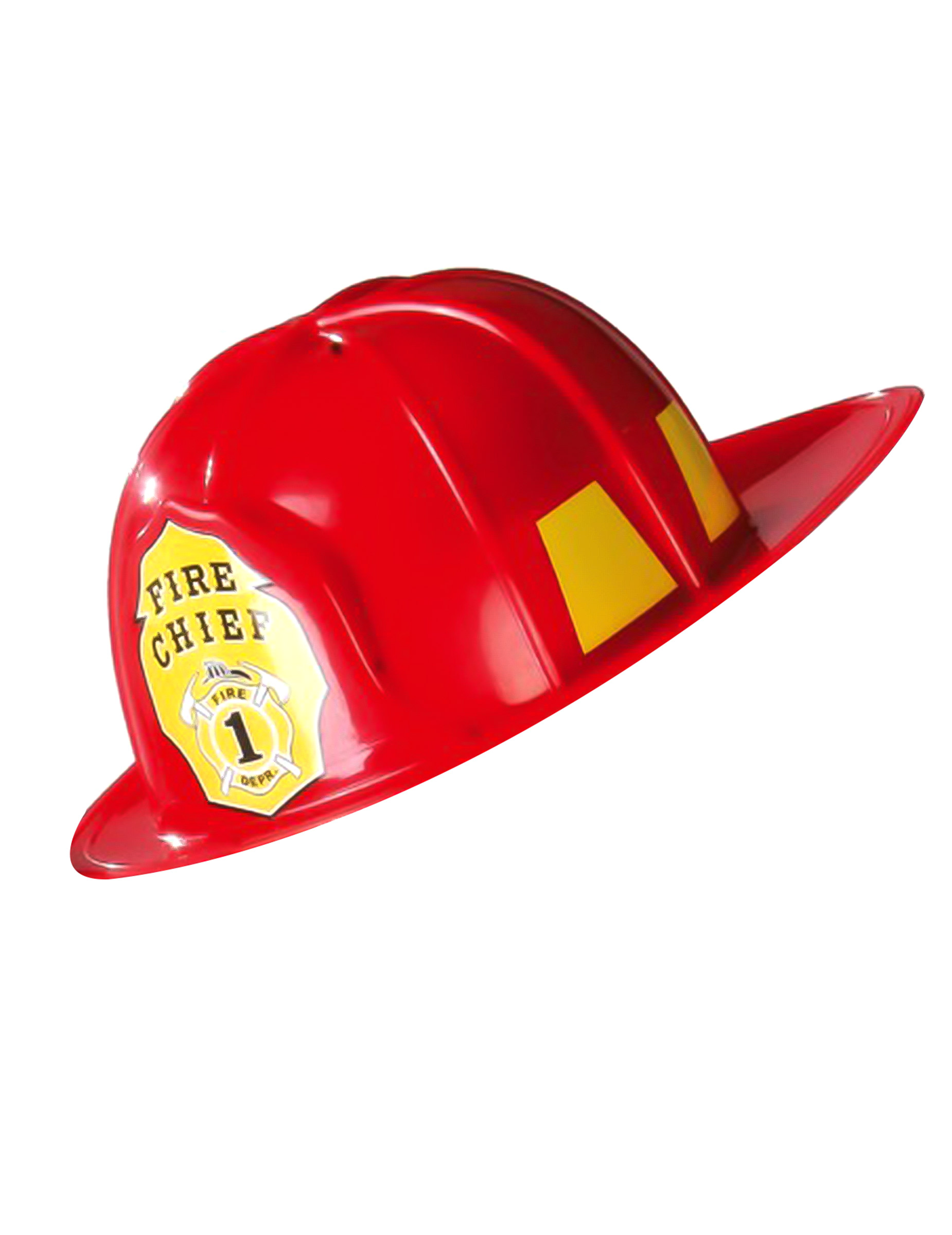 Casque de pompier rouge adulte