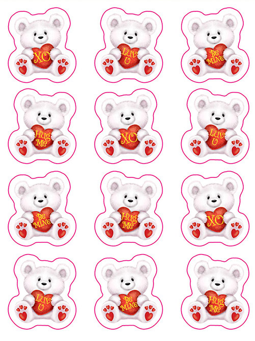 Stickers oursons Saint-Valentin