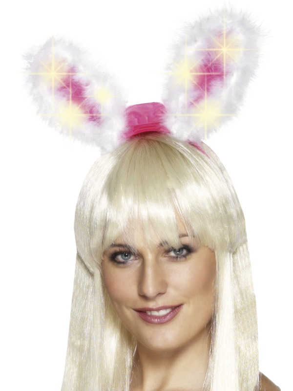 Oreilles de lapin roses lumineuses
