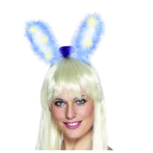 Oreilles de lapin bleues lumineuses