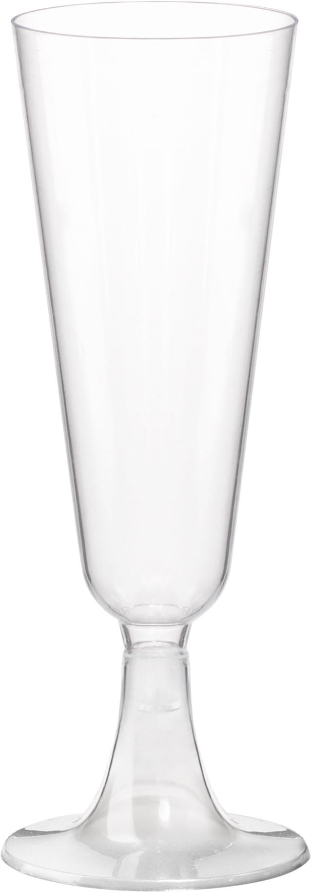 6 flûtes plastique transparent